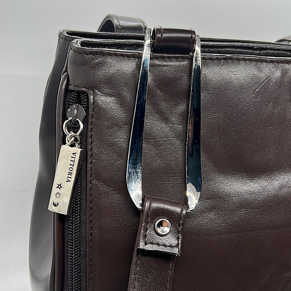 Vittoria Buttery Soft Dark Brown Leather Shoulder Bag Handbag Purse 🌺🌺 - Picture 3 of 6